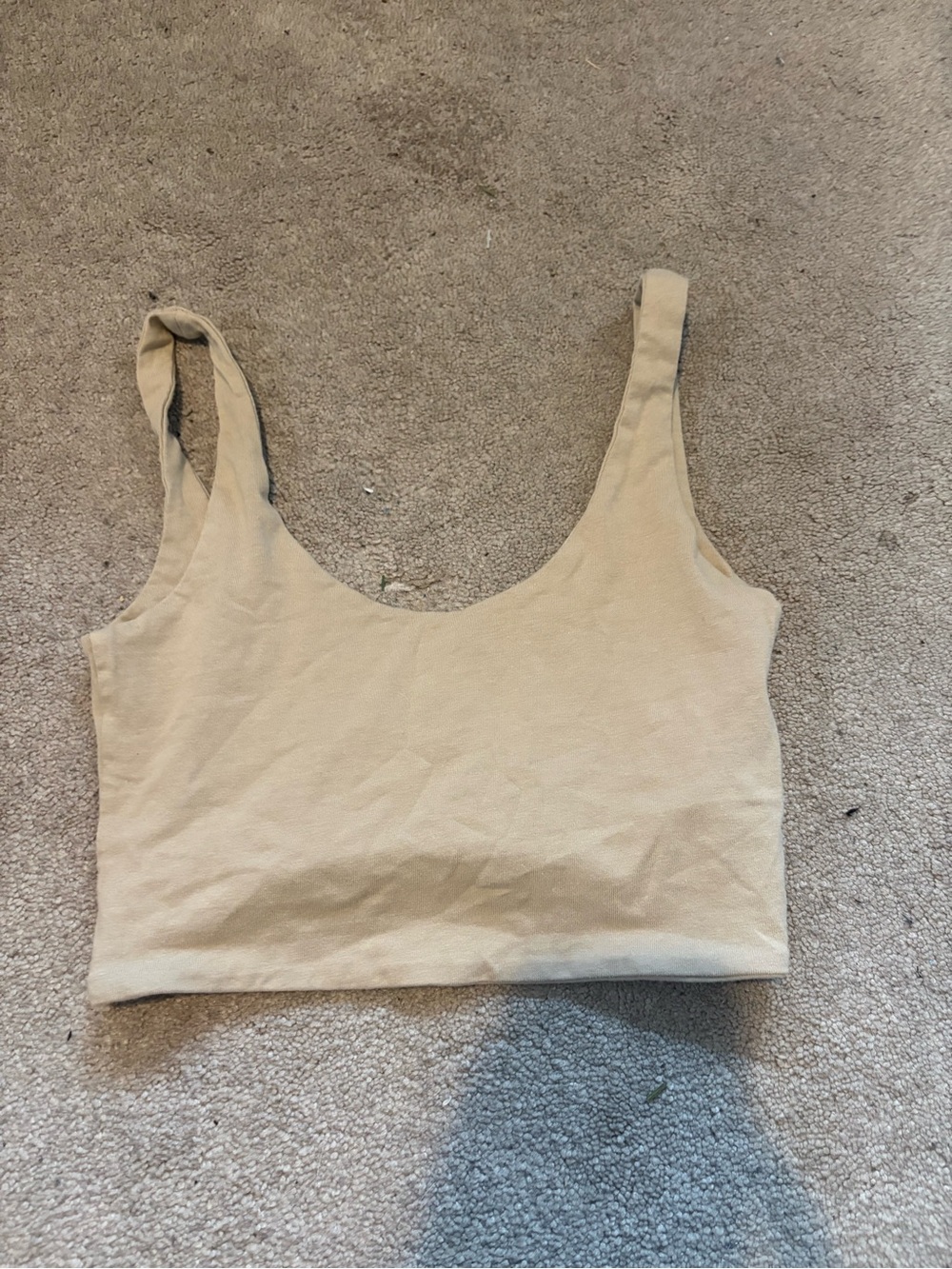 Cotton On Beige Scoop-Neck Cropped Tank